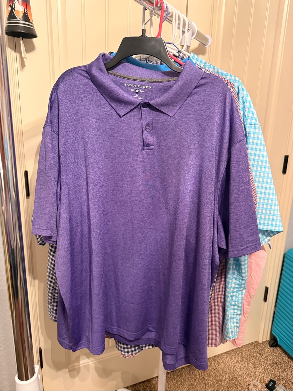 Saddlebred Heathered Purple Polo Shirt